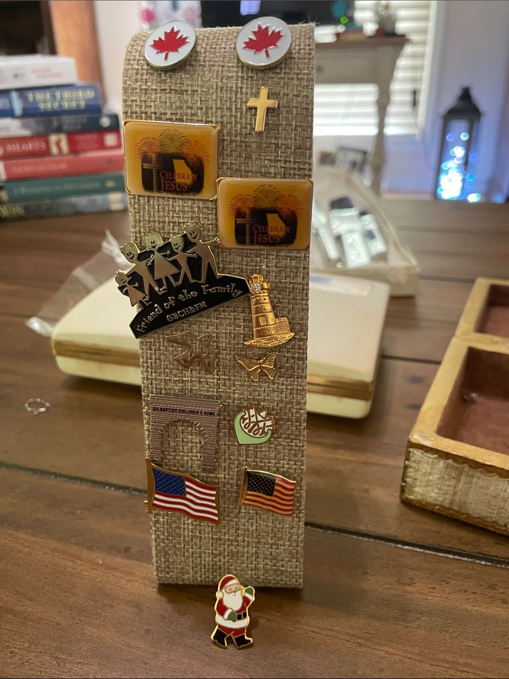 Assorted Enamel Lapel Pin Set with Flags & Icons